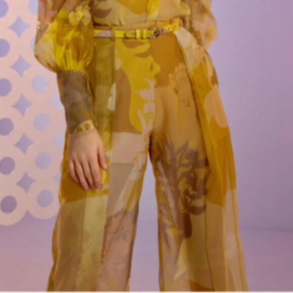 Brand New PANKAJ & NIDHI PRINTED SHEER PANTS - Picture 16 of 16